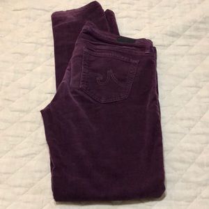 AG Stevie slim straight purple cords